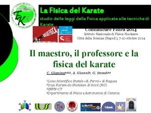 La Fisica del Karate studio delle leggi della