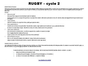 Situation rugby cycle 4