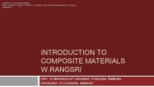 Definition of matrix in composite materials