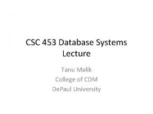 Tanu malik depaul