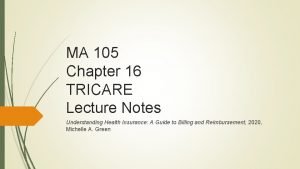 MA 105 Chapter 16 TRICARE Lecture Notes Understanding