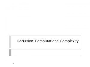 Recursion time complexity