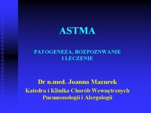 Astma stopnie