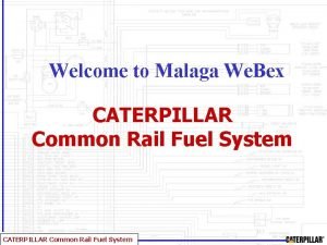 Caterpillar common rail fuel system