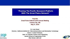 Peering The Pacific Research Platform With The Great