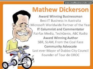 Mathew Dickerson Award Winning Businessman Best IT Business