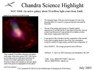 Chandra Science Highlight NGC 1068 An active galaxy