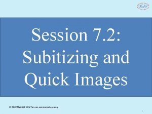 Subitizing images