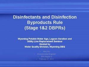 Disinfectants and Disinfection Byproducts Rule Stage 12 DBPRs