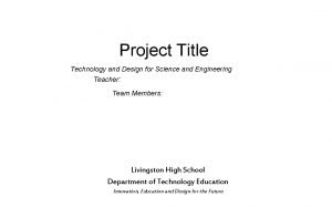 Project title design