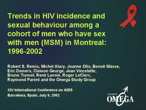 Trends in HIV incidence and sexual behaviour among