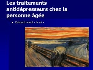 Les traitements antidpresseurs chez la personne ge n