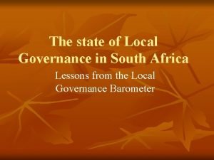 Local government barometer