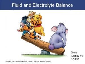 Fluid and Electrolyte Balance Muse Lecture 9 62812
