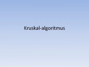 Kruskal algoritmus