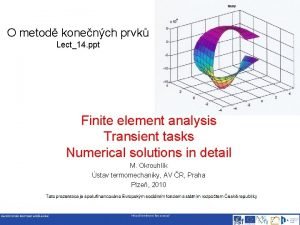 O metod konench prvk Lect14 ppt Finite element