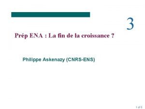 Prp ENA La fin de la croissance 3