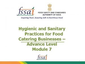 Hygienic and Sanitary Practices for Food Catering Businesses