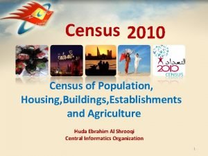Census 2010 Census of Population Housing Buildings Establishments