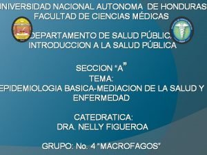 UNIVERSIDAD NACIONAL AUTONOMA DE HONDURAS FACULTAD DE CIENCIAS