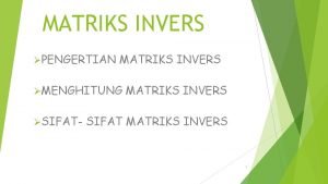 Sifat invers
