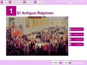 INICIO PRESENTACIN 1 RECURSOS INTERNET HISTORIA DEL MUNDO