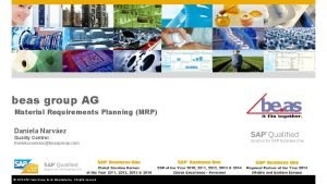 beas group AG Material Requirements Planning MRP Daniela