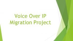 Voice over ip project Voice over ip project