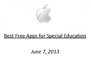 Best Free Apps for Special Education June 7