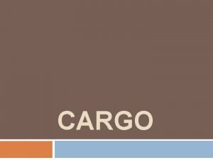 Bag cargo adalah Bag cargo adalah
