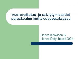 Hanna keskinen