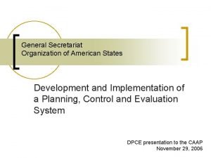 General secretariat for development planning