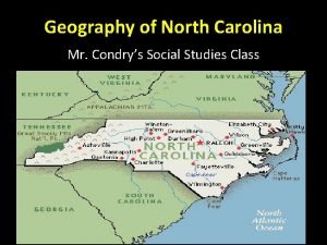 Geography of north carolina