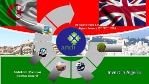 UKAlgeria trade investment mission Algiers January 25 th