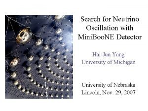 Search for Neutrino Oscillation with Mini Boo NE