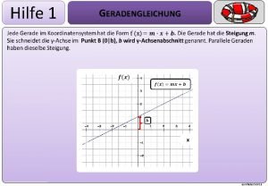 Hilfe 1 GERADENGLEICHUNG x Lerntheke OER 8 5