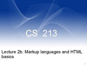 Markup language examples