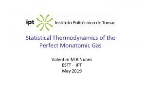 Statistical thermodynamics