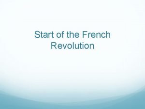The three estates of french revolution