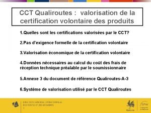 Cct qualiroutes