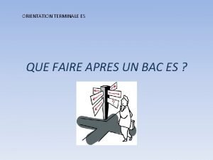 Que faire après un bac es