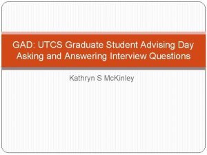 Utcs advising