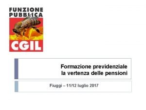 Formazione previdenziale la vertenza delle pensioni Fiuggi 1112