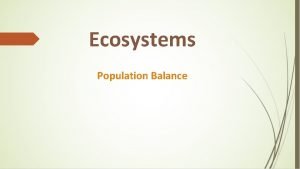 Ecosystems Population Balance Navigation Table Ecosystems Population Balance