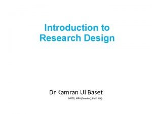 Research design meaning