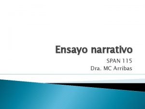 Caracteristicas del ensayo narrativo