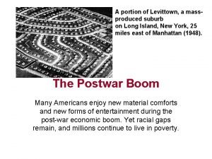 A portion of Levittown a massproduced suburb on