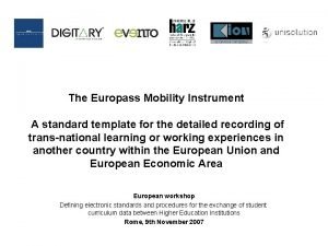 Europass mobility document template