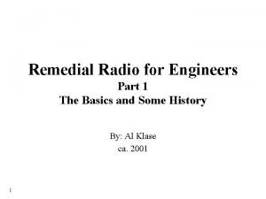 Remedial Radio for Engineers Part 1 The Basics