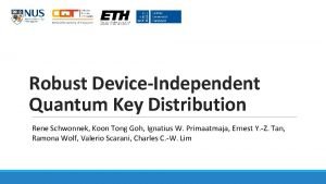 Robust DeviceIndependent Quantum Key Distribution Rene Schwonnek Koon